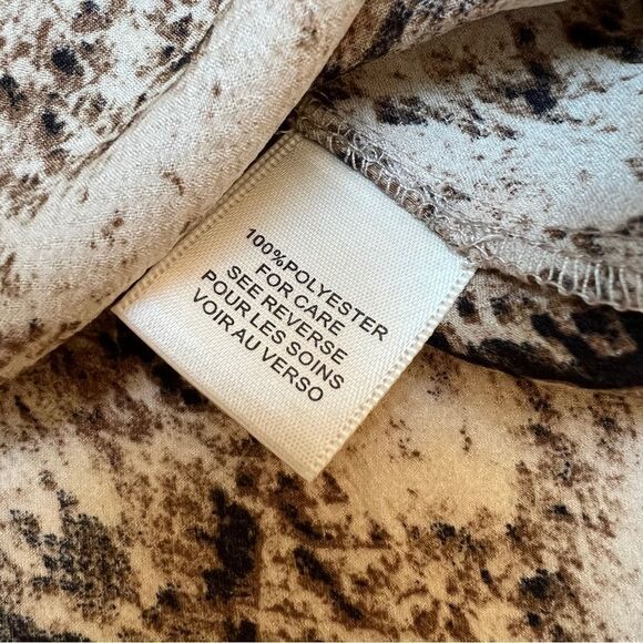 Ronny Kobo Snakeskin Orzoro Asymmetric Hem Dress Tan Medium MSRP $398 - Picture 11 of 11